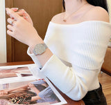  Shop Authentic Gucci Grip Quartz Silver Dial Silver Steel Strap Watch For Women - YA157401 - Luxxuri