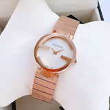  Shop Authentic Gucci G Interlocking Mother of Pearl Dial Rose Gold Steel Strap Watch For Women - YA133515 - Luxxuri