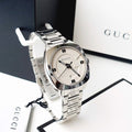  Shop Authentic Gucci GG2570 White Dial Silver Steel Strap Watch For Women - YA142502 - Luxxuri