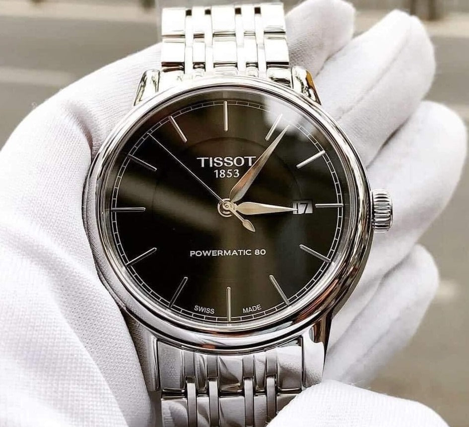  Shop Authentic Tissot Classic Carson Powermatic 80 Black Dial Silver Steel Strap Watch For Men - T085.407.11.051.00 - Luxxuri