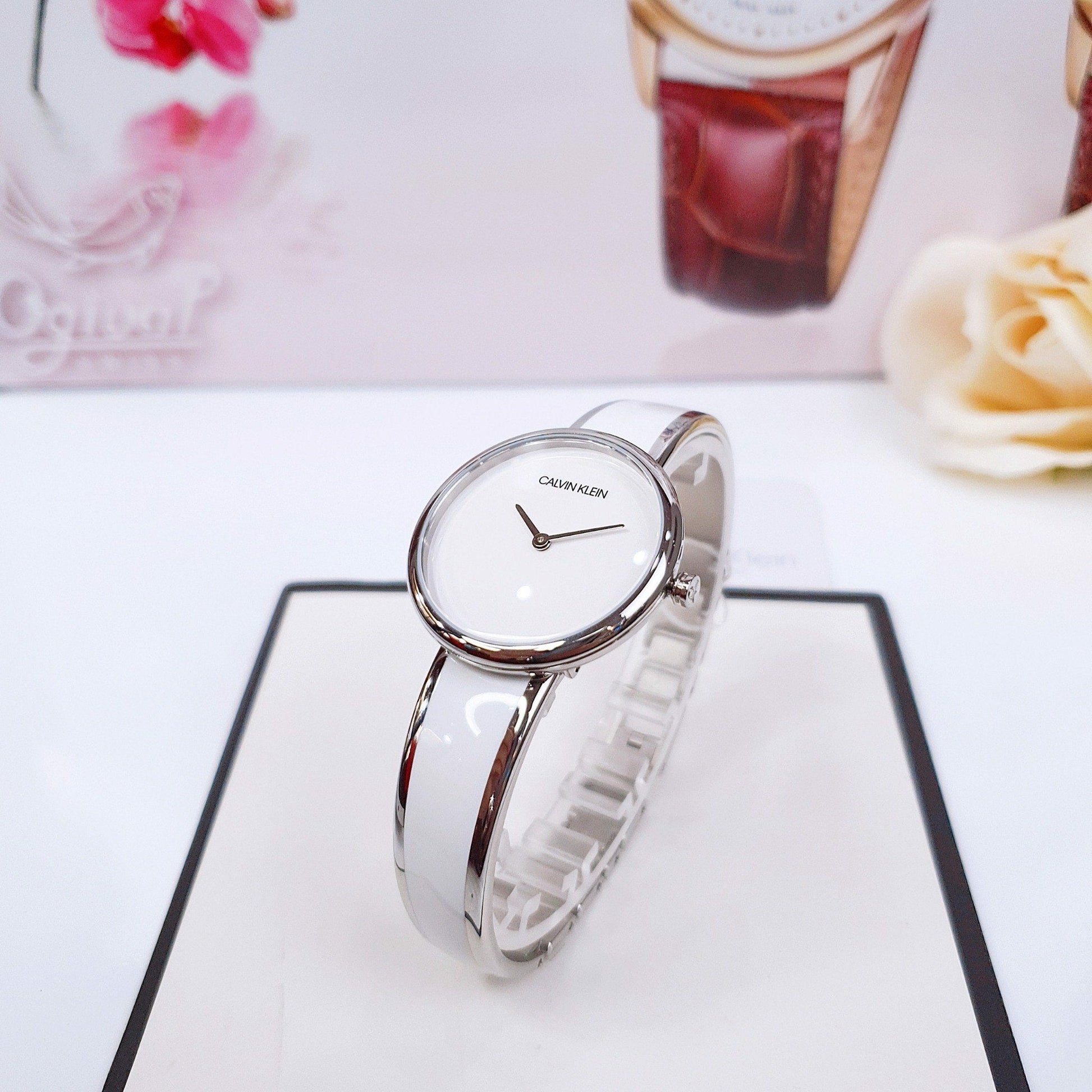  Shop Authentic Calvin Klein Seduce White Dial Two Tone Steel Strap Watch for Women - K4E2N116 - Luxxuri