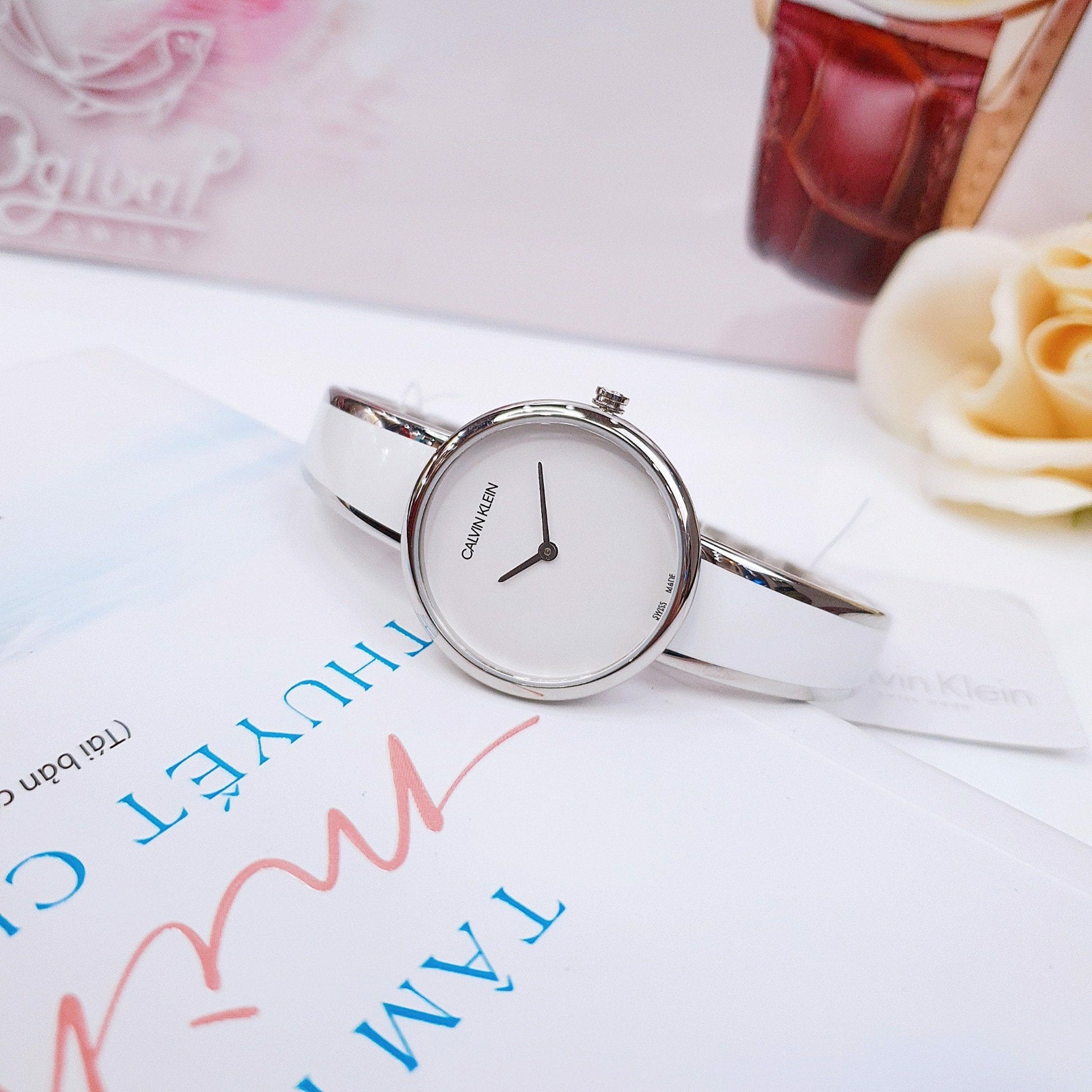 Shop Authentic Calvin Klein Seduce White Dial Two Tone Steel Strap Watch for Women - K4E2N116 - Luxxuri