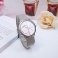 Shop Authentic Calvin Klein Minimal White Dial Silver Mesh Bracelet Watch for Women - K3M52152 - Luxxuri