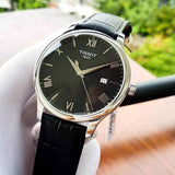  Shop Authentic Tissot T Classic Tradition Quartz Black Dial Black Leather Strap Watch For Men - T063.610.16.058.00 - Luxxuri