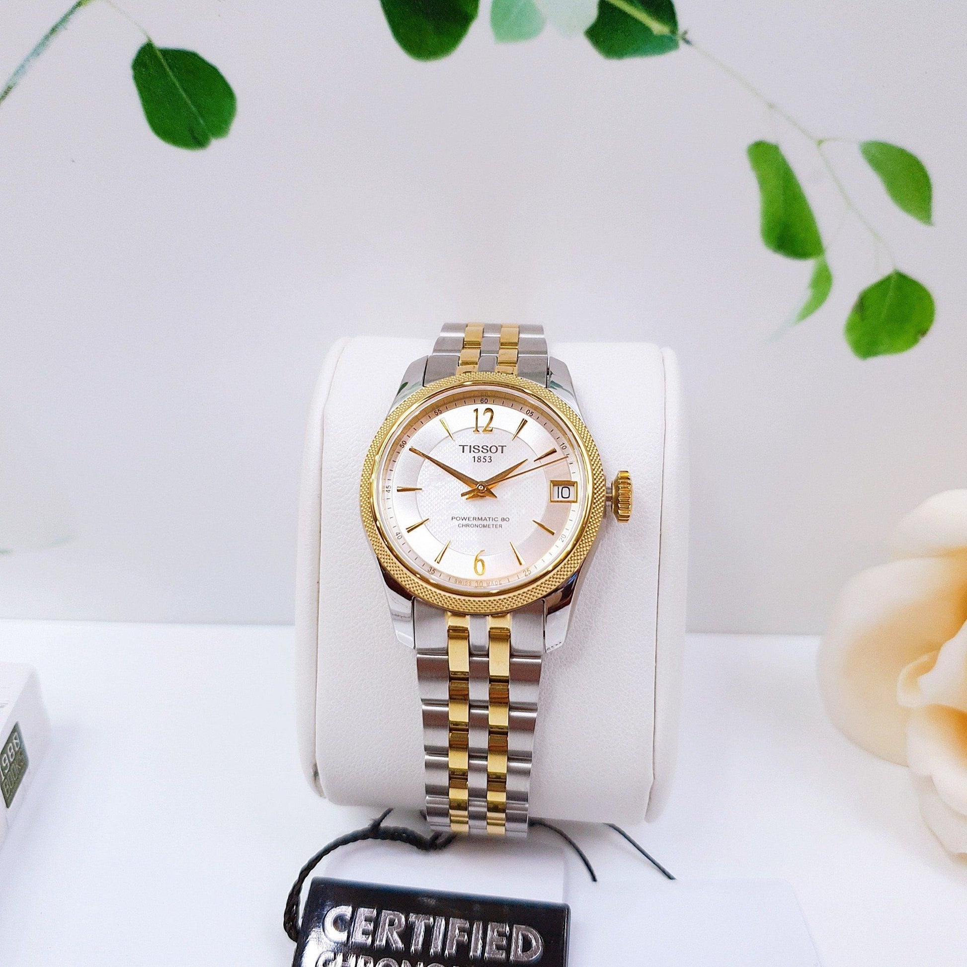  Shop Authentic Tissot Ballade Powermatic 80 Mother of Pearl Silver Dial Two Tone Steel Strap Watch For Women - T108.208.22.117.00 - Luxxuri