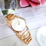  Shop Authentic Calvin Klein Dainty White Dial Rose Gold Steel Strap Watch for Women - K7L23646 - Luxxuri