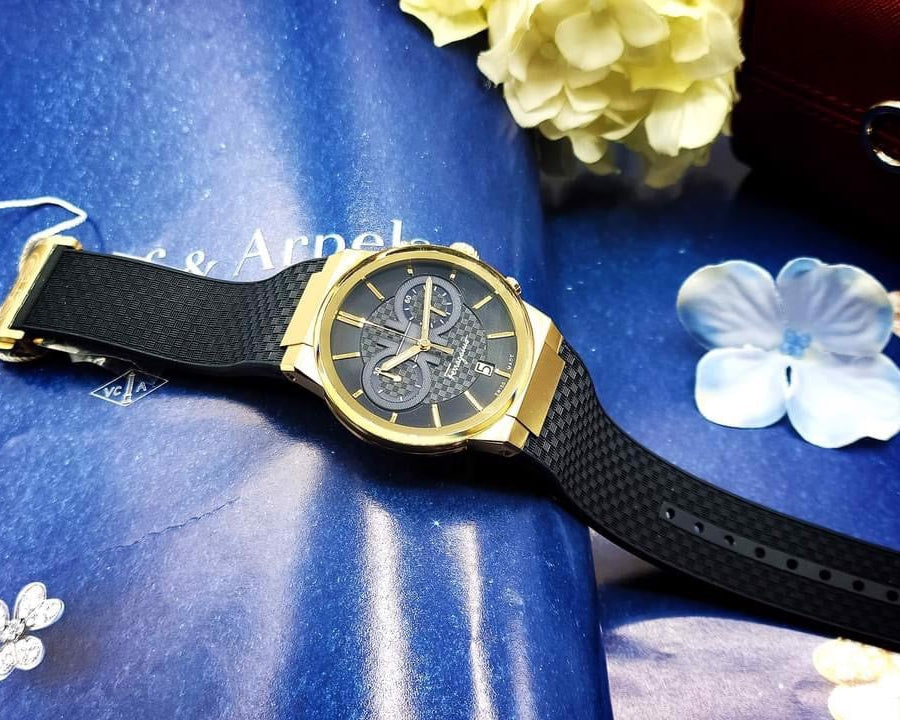  Shop Authentic Salvatore Ferragamo Sapphire Chrono Blue Dial Blue Silicone Strap Watch for Men - SFME00221 - Luxxuri