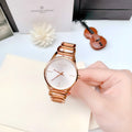  Shop Authentic Calvin Klein Stately White Dial Rose Gold Steel Strap Watch for Women - K3G23626 - Luxxuri