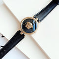  Shop Authentic Versace Palazzo Empire Black Dial Black Leather Strap Watch for Women - VCO020017 - Luxxuri
