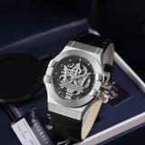  Shop Authentic Maserati Potenza Automatic Black Dial Black Leather Strap Watch For Men - R8821108001 - Luxxuri