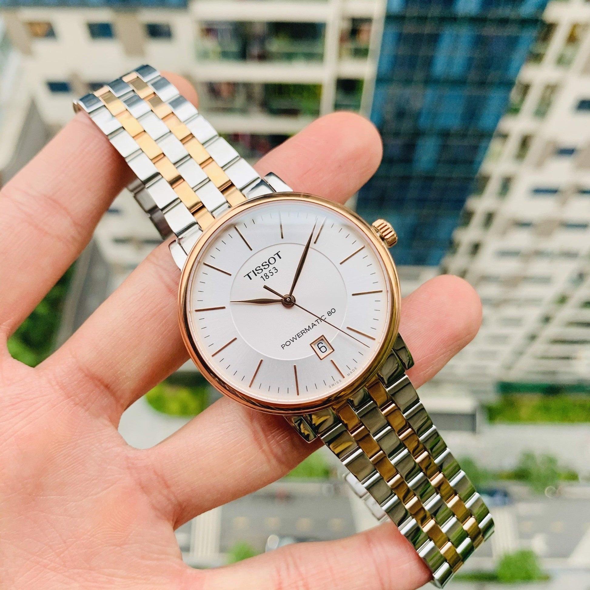  Shop Authentic Tissot Carson Premium Powermatic 80 White Dial Two Tone Steel Strap Watch For Men - T122.407.22.031.01 - Luxxuri