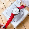  Shop Authentic Tissot Couturier Lady Silver Dial Red Leather Strap Watch for Women - T035.210.16.031.01 - Luxxuri