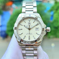 Shop Authentic Tag Heuer Aquaracer Automatic White Dial Silver Steel Strap Watch for Men - WAY2111.BA0928 - Luxxuri