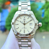  Shop Authentic Tag Heuer Aquaracer Automatic White Dial Silver Steel Strap Watch for Men - WAY2111.BA0928 - Luxxuri