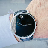  Shop Authentic Movado Museum Classic Black Dial Black Leather Strap Watch for Men - 0607194 - Luxxuri