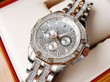  Shop Authentic Bulova Octova Crystal Silver Dial Two Tone Steel Strap Watch for Men - 98C133 - Luxxuri