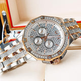  Shop Authentic Bulova Octova Crystal Silver Dial Two Tone Steel Strap Watch for Men - 98C133 - Luxxuri
