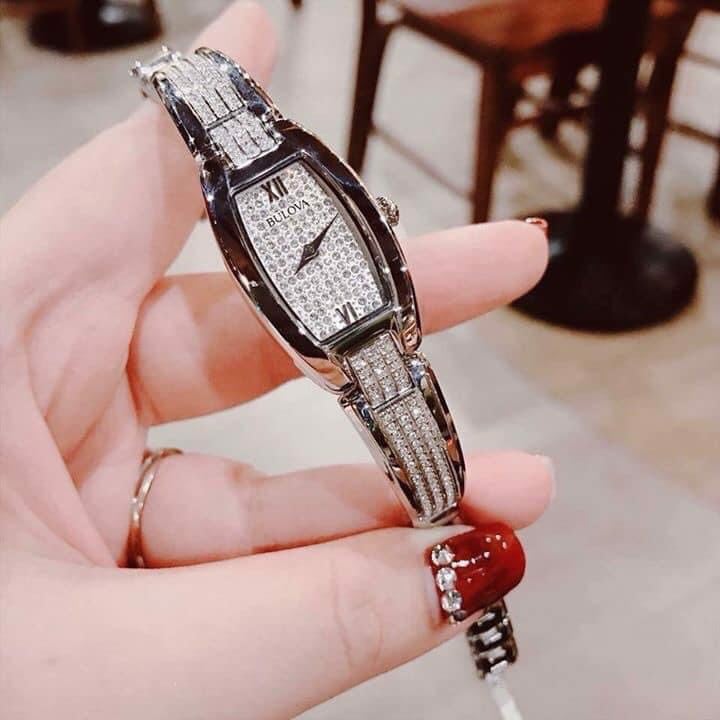  Shop Authentic Bulova Crystal Collection Silver Dial Silver Steel Strap Watch for Women - 96L235 - Luxxuri