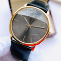  Shop Authentic Calvin Klein Posh Black Dial Black Leather Strap Watch for Men - K8Q316C3 - Luxxuri