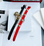  Shop Authentic Versace Medusa Lock Icon Gold Dial Red Leather Strap Watch for Women - VEDW00119 - Luxxuri