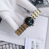  Shop Authentic Movado Veturi Quartz Black Dial Two Tone Steel Strap Watch for Women - 0606933 - Luxxuri