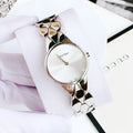  Shop Authentic Calvin Klein Snake Silver Dial Silver Steel Strap Watch For Women - K6E23146 - Luxxuri