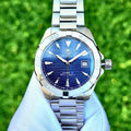  Shop Authentic Tag Heuer Aquaracer Automatic Blue Dial Silver Steel Strap Watch for Men - WAY2112.BA0928 - Luxxuri
