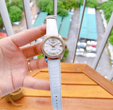  Shop Authentic Tissot T-Classic Powermatic 80 Mother of Pearl Silver Dial White Leather Strap Watch For Women - T108.208.26.117.00 - Luxxuri