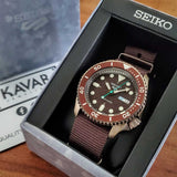  Shop Authentic Seiko 5 Sport Automatic Brown Dial Brown Nylon Strap Watch For Men - SRPD85K1 - Luxxuri