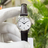  Shop Authentic Tissot Tradition 5.5 Lady Silver Dial Brown Leather Strap Watch for Women - T063.009.16.018.00 - Luxxuri