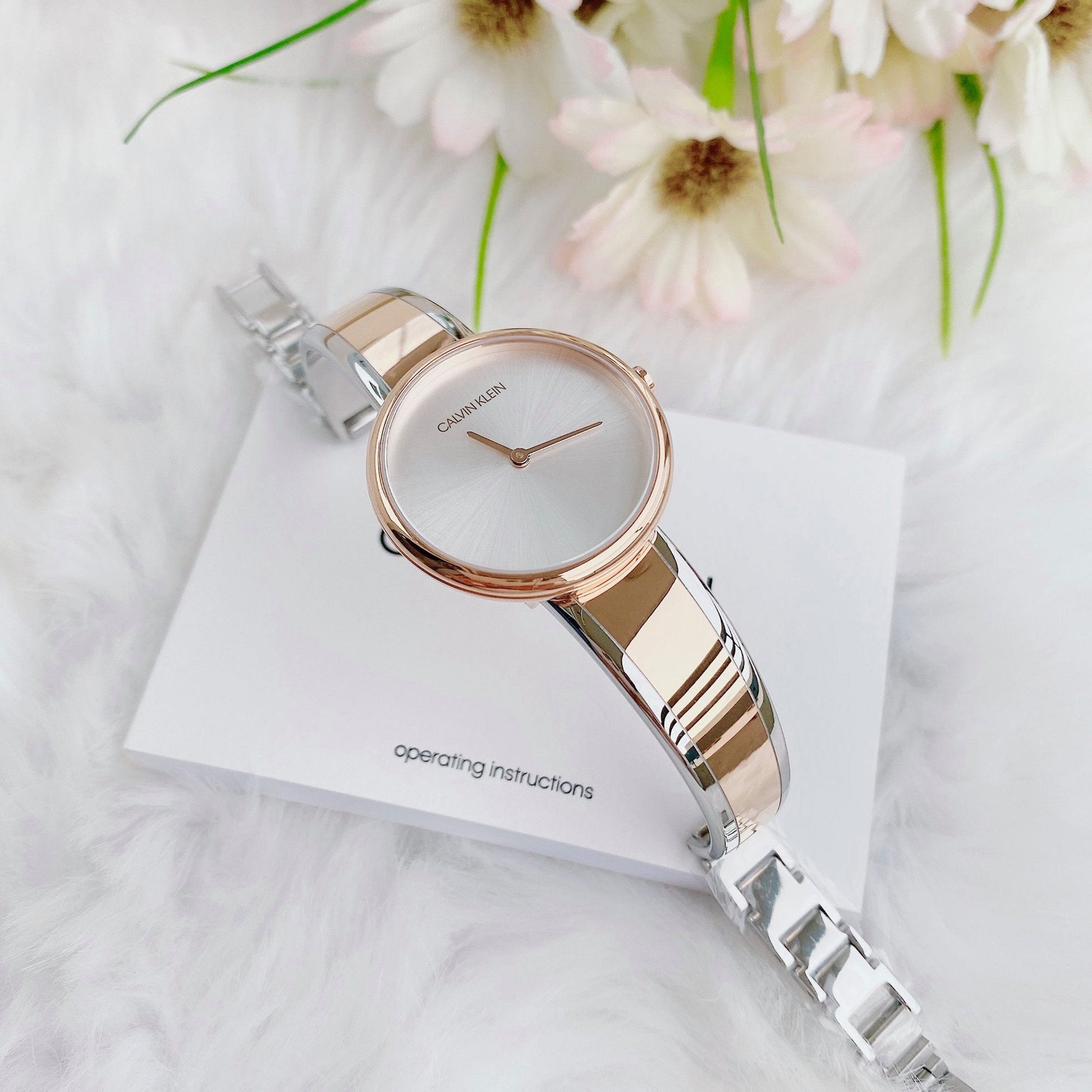  Shop Authentic Calvin Klein Seduce Silver Dial Two Tone Steel Strap Watch for Women - K4E2N61X - Luxxuri
