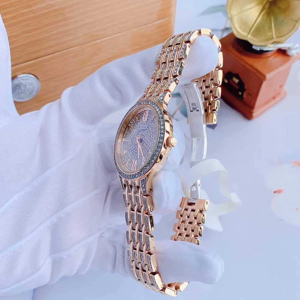  Shop Authentic Bulova Crystal Collection Silver Crystals Dial Two Tone Steel Strap Watch for Women - 98L235 - Luxxuri