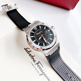  Shop Authentic Salvatore Ferragamo F-80 Black Dial Black Rubber Strap Watch For Men - SFHY00120 - Luxxuri
