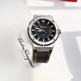  Shop Authentic Salvatore Ferragamo F-80 Black Dial Black Rubber Strap Watch For Men - SFHY00120 - Luxxuri