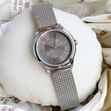  Shop Authentic Calvin Klein Minimal Grey Dial Silver Mesh Bracelet Watch for Women - K3M23124 - Luxxuri