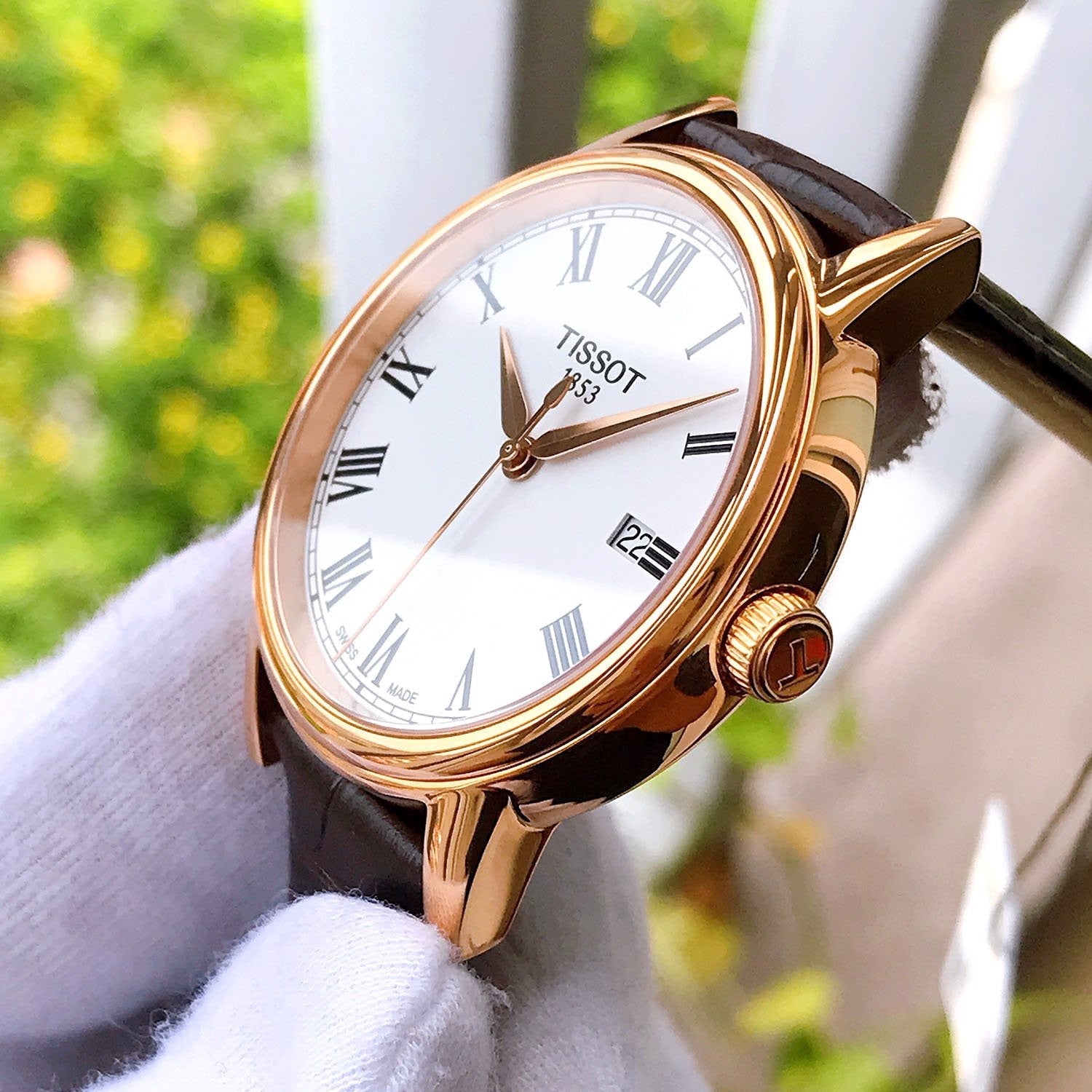  Shop Authentic Tissot T Classic Carson White Dial Brown Leather Strap Watch For Men - T085.410.36.013.00 - Luxxuri