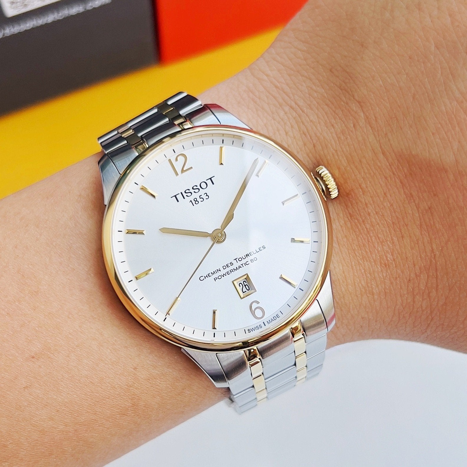  Shop Authentic Tissot Chemin Des Tourelles Powermatic 80 Silver Dial Two Tone Steel Strap Watch For Men - T099.407.22.037.00 - Luxxuri