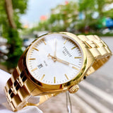  Shop Authentic Tissot T Classic PR 100 Quartz White Dial Gold Steel Strap Watch for Men - T101.410.33.031.00 - Luxxuri