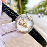  Shop Authentic Versace Virtus Quartz White Dial Black Leather Strap Watch For Women - VET300421 - Luxxuri