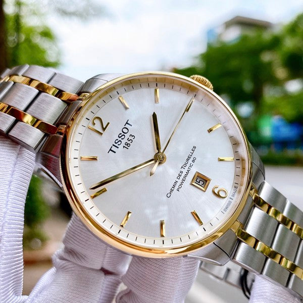  Shop Authentic Tissot Chemin Des Tourelles Powermatic 80 Silver Dial Two Tone Steel Strap Watch For Men - T099.407.22.037.00 - Luxxuri