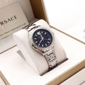  Shop Authentic Versace Hellenyium Black Dial Silver Steel Strap Watch for Women - V12020015 - Luxxuri