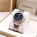  Shop Authentic Versace Hellenyium Quartz Blue Dial Silver Steel Strap Watch for Men - VEVK00921 - Luxxuri