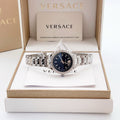  Shop Authentic Versace Hellenyium Black Dial Silver Steel Strap Watch for Women - V12020015 - Luxxuri