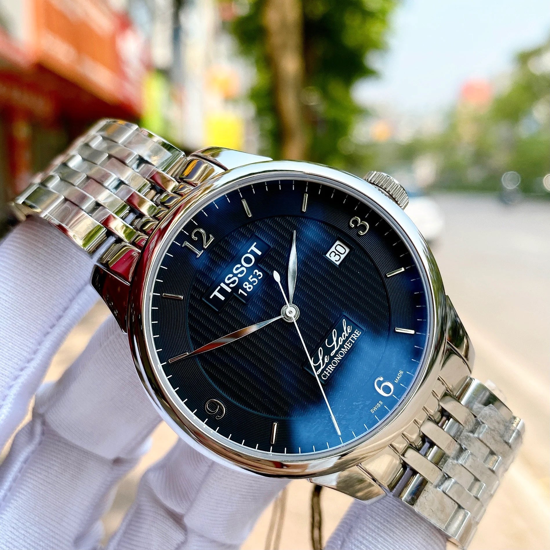  Shop Authentic Tissot Le Locle Automatic Black Dial Silver Steel Strap Watch For Men - T006.408.11.057.00 - Luxxuri