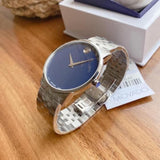  Shop Authentic Movado Museum Classic Blue Dial Silver Steel Strap Watch for Men - 0607212 - Luxxuri