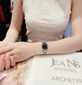  Shop Authentic Gucci Horsebit Collection Mother of Pearl Black Dial Silver Steel Strap Watch For Women - YA139503 - Luxxuri