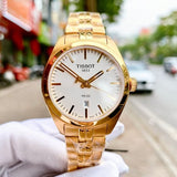  Shop Authentic Tissot T Classic PR 100 Lady White Dial Gold Steel Strap Watch for Women - T101.210.33.031.00 - Luxxuri