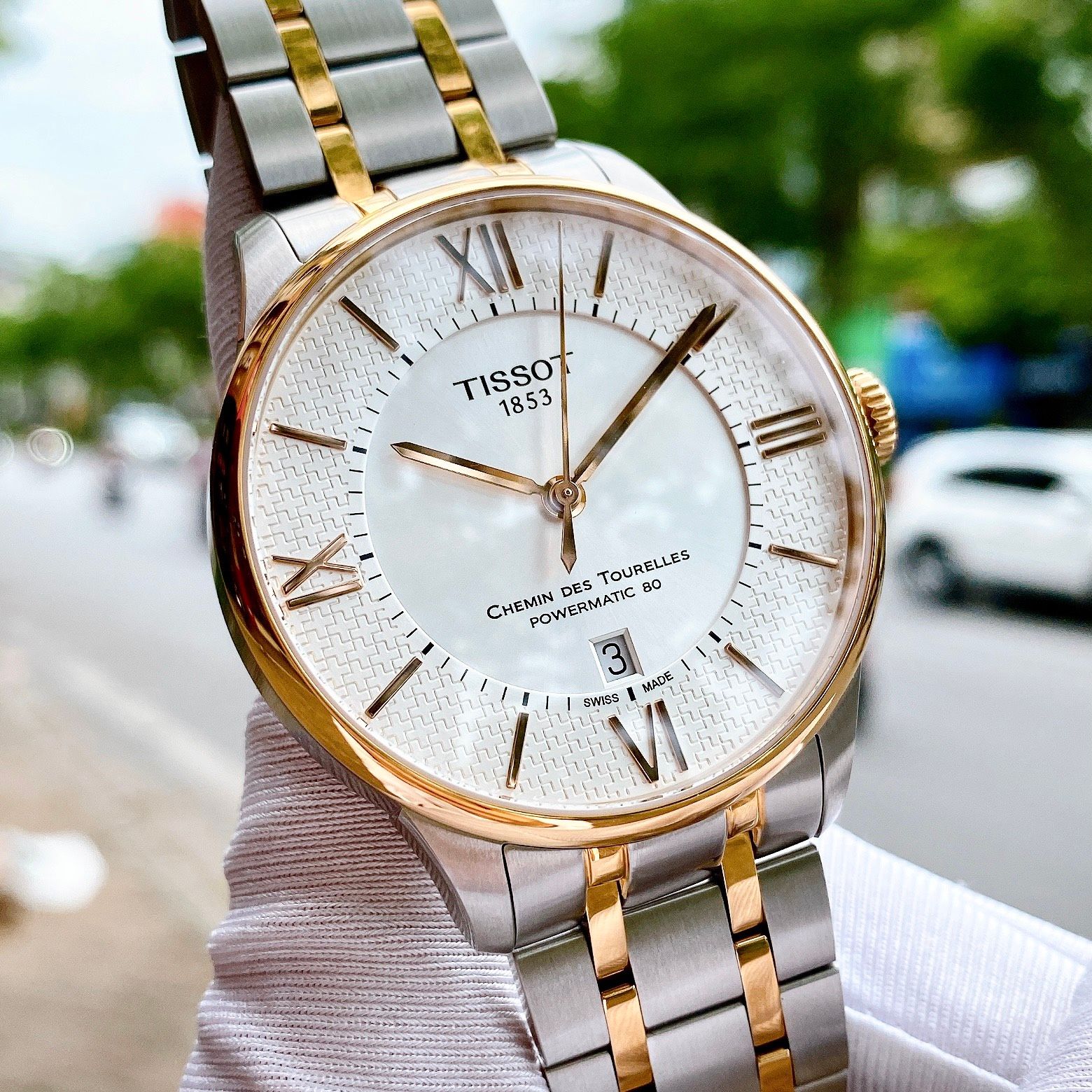  Shop Authentic Tissot Chemin des Tourelles Powermatic 80 Helvetic Pride Silver Dial Two Tone Steel Strap Watch for Men - T099.407.22.038.01 - Luxxuri