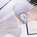  Shop Authentic Calvin Klein Minimal White Dial Silver Mesh Bracelet Watch for Women - K3M5215X - Luxxuri