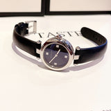  Shop Authentic Gucci Diamantissima Quartz Diamonds Black Dial Black Leather Strap Watch for Women - YA141506 - Luxxuri